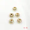 Cuentas de calabaza doradas de alta retención de color, cuentas planas, cuentas espaciadoras, cuentas sueltas, accesorios para pulseras de cuentas hechas a mano para DIY al por mayor