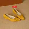 Sapatos de trabalho confortáveis para mulheres, novo estilo primavera/outono, salto baixo, salto grosso, laço, slip-on, sapatos de corte baixo