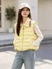 Chaleco de Plumas de Pato Blanco Yuyan 90 para Mujer, Estilo Nuevo Invierno 2026, Cuello Pequeño, Corto, Engrosado, Cálido, Chaleco de Canalé