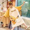 Pijama de Manga Corta de Verano para Mujer Nuevo Holgado Talla Grande Hermana Gordita Camisón Pijama de Dibujos Animados Ropa de Casa