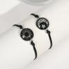 Pulseira Luminosa de Casal Fofoca Transfronteiriça Moda Tai Chi Yin e Yang Base de Liga Corda de Mão Tecida à Mão Presente de Dia dos Namorados