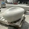 Banca de cemento tipo piedra mate lisa en existencia para uso en jardín y plaza, banca de piedra artificial, asientos de ingeniería paisajística hechos a medida