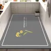 Alfombrilla para suelo de cocina de casa, secado rápido, antideslizante, cobertura completa, área grande, resistente a la suciedad, fácil de mantener, alfombra, alfombrilla absorbente para pies de baño