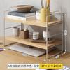 Prateleira de Armazenamento Simples Estante de Livros Suporte de Armazenamento para Mesa de Escritório Estante Pequena de Ferro para Mesa de Casa Multi-Camadas