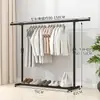 Secador de Ropa Sencillo, Perchero de Pie para Dormitorio, Barra para Secar Ropa en Interiores, Colgador de Ropa, Perchero de Pie para Dormitorio, Venta al por Mayor para Tiendas de Ropa