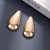 Pendientes ovalados geométricos de metal estilo exagerado personalidad europea y americana de nicho transfronterizo temperamento simple versátiles pendientes de alta gama