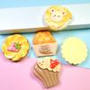 Tarjeta Grande Simulación Comida Juego Qiqu Galletas DIY Hecho a Mano Crema Gel Pinza para el Cabello Carcasa para Teléfono Móvil Vaso de Agua Accesorios Decorativos de Resina