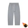 "Algodón Oreja de Trigo" Pantalones Deportivos de Pierna Recta a Rayas de Gama Alta para Hombre Otoño Invierno Holgados Talla Grande Versátiles Casuales Pantalones Largos