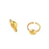 Anillo Abierto de Piña con Diamante Incrustado de Oro Arena de Alta Retención de Color Diseño de Nicho Anillo Retro Versátil de Joyería DIY de la Dinastía Tang
