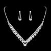 El Conjunto de Collar y Aretes Más Popular de Amazon Conjunto de Cadena de Joyería Nupcial con Pedrería Europea y Americana con Diamante Conjunto de Banquete Cadena Conjunto de Dos Piezas