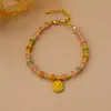 Collar de Cuentas Estilo Bohemio 2026, Cadena de Clavícula de Piedra Plana Turmalina Única de Nicho para Mujer, Lujo de Gama Alta