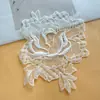Exquisito Hilo de Seda de Pescado Flor Grande Encaje Hueco Bordado Pieza de Flor DIY Tela para Vestido de Boda Aplique de Encaje R48