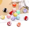 Cuentas Redondas de Acrílico Pintado Personalizadas de 16 mm con Agujero Recto Cuentas Hechas a Mano DIY Cadena para Teléfono Móvil Llavero Accesorios de Cuentas