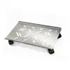 Soporte para Host de Computadora de Acero Inoxidable con Ruedas Base Desmontable para Oficina Hogar Estante para Host de Escritorio Venta al por Mayor en Stock