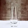 Jarrón de Vidrio Minimalista Estilo Ins, Fresco y Sencillo, Decoración de Mesa Iridiscente Transparente, Adorno Pequeño para Mesa de Comedor o Mesa de Conferencias, Adecuado para Flores Frescas o Secas