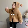 Casaco Quente Espesso de Inverno para Meninos e Meninas 2026 Novo Estiloso Casual Suéter com Capuz de Pelo Roupas de Algodão Tendência