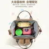 Bolsa tote fashion de bloco de cores nova e multifuncional transfronteiriça, bolsa maternidade em tecido Oxford, bolsa de fraldas portátil para mães e bebês