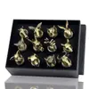 Tazas de Licor de los Doce Signos del Zodíaco para Uso en Casa, Vasos de Chupito de Licores Estilo Nuevo 15ml Vasos Pequeños de Vino, Juego de Caja de Regalo Dispensador de Vino