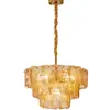 Lustre de Sala de Estar Murano Francês Modelo Designer Villa 2025 Novo Estilo Quarto Sala Lustre de Vidro Estilo Vintage