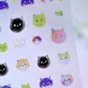 Arte de Uñas de Gato Mate Lindo y Divertido con Expresiones Hakiimi Originales y Micro-Relieves, Pegatinas de Uñas Portátiles con Adhesivo Posterior