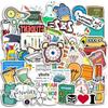 100 hojas útiles escolares pegatinas para graffiti DIY decorativas guitarra mochila cuaderno equipaje pegatinas impermeables