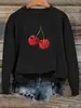 Envío Gratuito Transfronterizo 180g En Stock Estación Independiente Ropa de Mujer Transfronteriza Europea y Americana Sudadera con Estampado de Cerezas Aliexpress Amazon Camarón