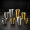Copo de aço inoxidável 304 de camada única com padrão de diamante para bebidas frias comerciais, café de hotel e restaurante, copo de água de metal, atacado do fabricante original