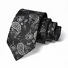 Gravata Masculina Logotipo Personalizado Gravata Paisley Vermelha Casamento Noivo Gravata de Alta Qualidade Amarrada à Mão para Homens