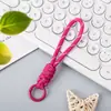 Cordón para Teléfono de Encaje Color Caramelo Versátil Creativo Cordón para Funda de Teléfono Cuerda Trenzada Hecha a Mano Adorno de Nudo de Diamante
