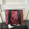 Bolso de Textura de Alta Gama para Mujer Nueva Llegada Gran Capacidad Moderno Invierno Nacarado Algodón Acolchado Abrigo Bolso de Hombro Bolso Tote Commuter de Plumas