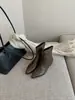 Primer Encuentro Ji Suela Suave Punta Fina Tacón Grueso Botines Cortos para Mujer Otoño/Invierno Botas Adelgazantes Botas Martin Botas de Moda Versátiles
