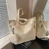 Bolso de lona para mujer, bolso tote de gran capacidad, bolso de hombro para ir al trabajo y para ir de compras, admite impresión de logo personalizada basada en tu diseño
