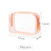 Bolsa de cosméticos de PVC gran capacidad estilo INS almacenamiento multifuncional con compartimentos separación seco/húmedo transparente impermeable bolsa de lavado
