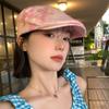 Sombrero Hacia Adelante Corazón de Amor Rosa Estilo Coreano Sombrilla de Verano para Mujer Muestra la Cara Pequeño de Ala Corta Sombrero de Lengüeta de Pato Sombrero de Repartidor Boina Invertida
