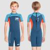 Novo Maiô Infantil Peça Única Manga Curta Espessado Traje de Surfe para Meninos Proteção Solar Fonte Termal Roupa de Neoprene 2mm