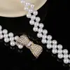 2026 Nova Corrente de Cintura com Pérolas Feminina Estilo Coreano Cinto Decorado com Strass e Pérolas Moda Doce Vestido Cinto Elástico