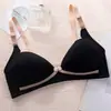 Sujetador Fino Sin Aros para Mujeres Embarazadas, Sujetador de Lactancia Transpirable con Cierre Frontal, Sujetador de Lactancia Push-Up Anticaída Talla Grande