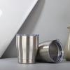 Taza de vacío de acero inoxidable 304, portátil, para viaje, de 10 oz, para automóvil, taza de vacío simple y recta