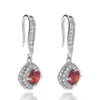 Joias da Moda Europeia e Americana Novo Desejo Amazon Aliexpress Ebay Popular Brincos Quadrados de Zircônia Cravejados de Strass