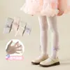 Medias de Verano Finas para Niñas con Malla Hueca y Lazo Grande, Pantimedias Transpirables Anti-Mosquitos para Niñas Pequeñas y Jóvenes