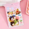 Pegatinas 5D tridimensionales con relieve para niñas, dibujos animados infantiles, autoadhesivas, impermeables, decoración DIY para funda de teléfono, patrones pequeños