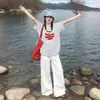 Camiseta Blanca de Manga Corta para Hombre y Mujer, Nuevo Estilo Popular de Verano 2025, Algodón Puro, Corte Holgado, Top Único y Hermoso para Principios de Verano