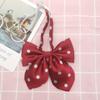 Song Xiaoxia Original Rabbit Ear Wave Dot Girl Gravata borboleta Grande bolinhas vermelhas Estilo universitário japonês Colarinho Flor