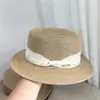 Sombrero de Paja Artístico Retro Estilo Francés, Sombrero de Paja Plano de Moda y Sencillo, Sombrero de Playa con Protección Solar para Vacaciones en la Playa