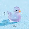 Micro paisaje de dibujos animados lindo pelo luminoso cisne animales adornos DIY decoraciones accesorios escritorio mini pequeños adornos