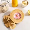 Sombrero de Navidad de Madera Transfronterizo Reno Dibujo Animado de Pascua Bandeja Decorativa Hogar Snack Fruta Seca Fruta Bandeja de Madera
