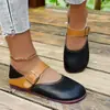 Zapatos de tira diaria con bloques de color estilo europeo y americano, nuevos de verano 2026, versátiles de estilo vintage Mary Jane de tacón bajo para mujer