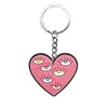 Chaveiro Criativo e Personalizado com Tema de Amor Patch de Borracha Macia PVC DIY Chaveiro de Carro Pingente de Mochila Pequeno Presente