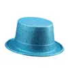 Chapéu Topper Estilo Britânico Retrô Chapéu de Jazz Pó de Ouro Chapéu Topper Chapéu de Lantejoulas Adereços para Festa de Carnaval Festival Bar