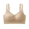 Nuevo Sujetador sin Costuras Levanta y Junta Transpirable sin Aros Encaje en Relieve Anti-flacidez Copa Fija Integrada Ropa Interior para Mujeres